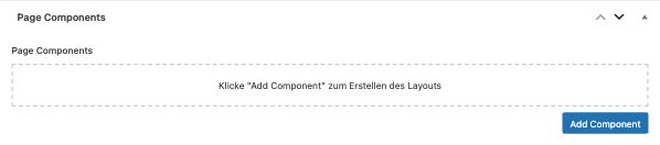 Seiteneditor – Page Components Bereich